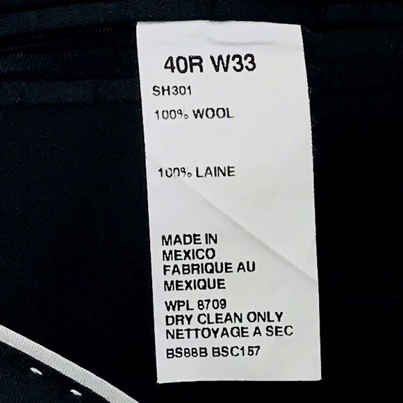 Ben Sherman Blazer BLACK Wool Ticket Pocket 2 Vent 40 Sport Coat Preppy Career - Picture 3 of 15